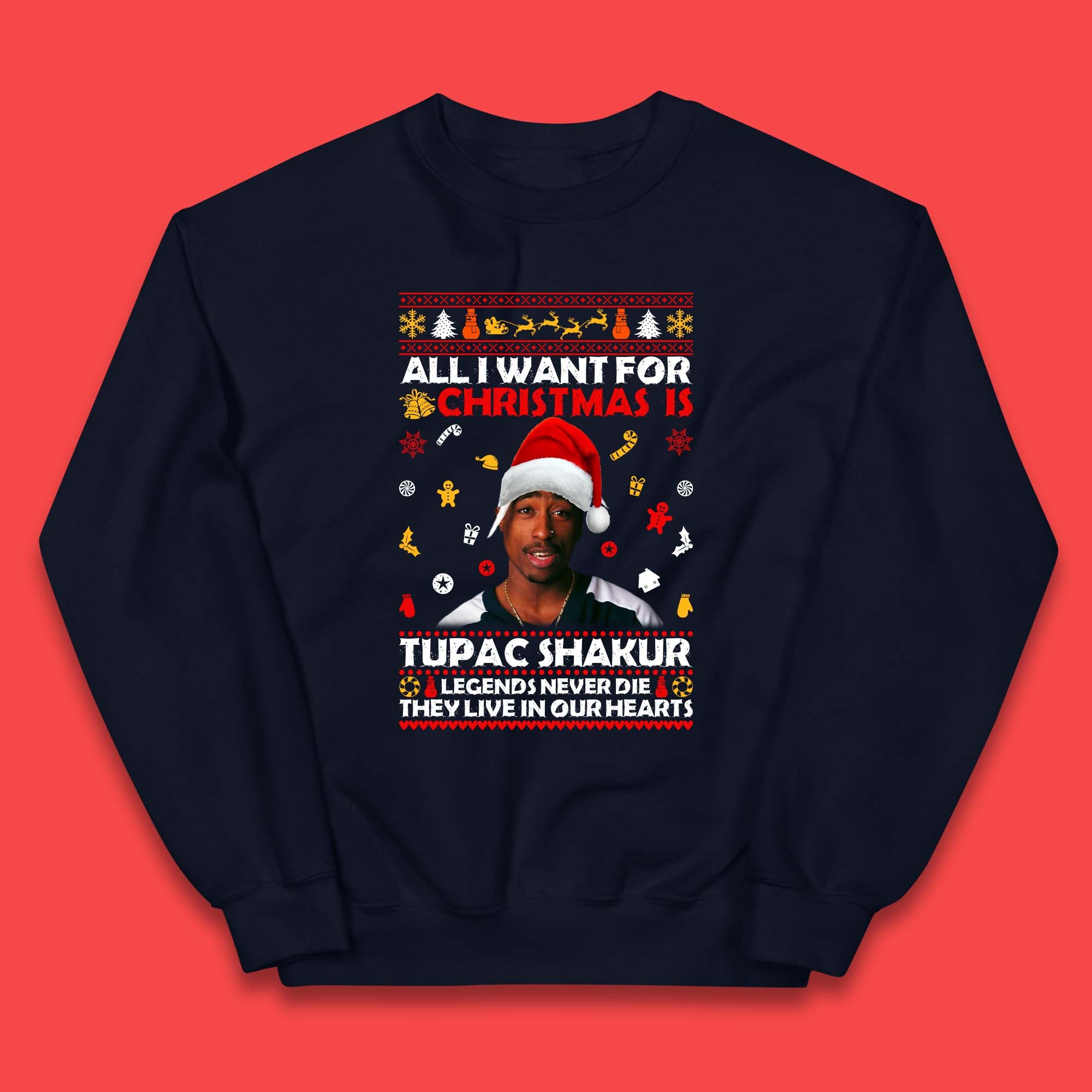 Tupac xmas shop jumper