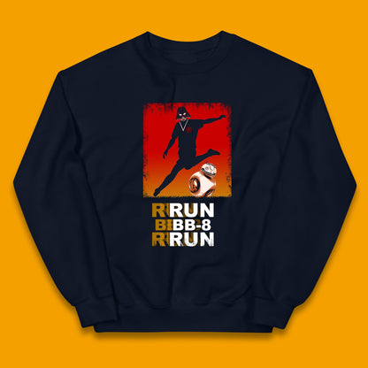 Run BB-8 Run Darth Vader Hitting BB8 Sci Fi Adventure Movie Character Star Wars 46th Anniversary Kids Jumper