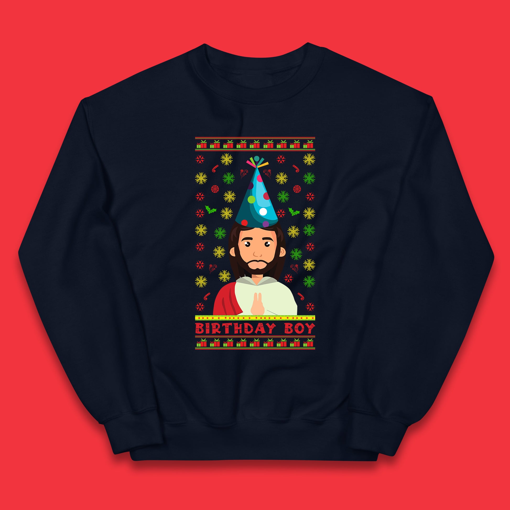 jesus birthday boy christmas jumper