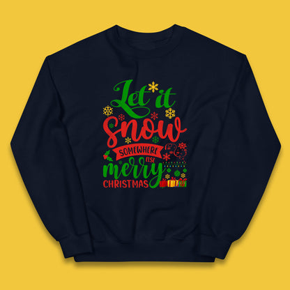 let it snow somewhere else christmas jumper