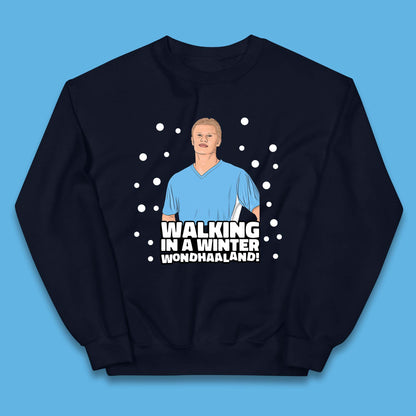 Walking In A Winter Wondhalland Christmas Kids Jumper