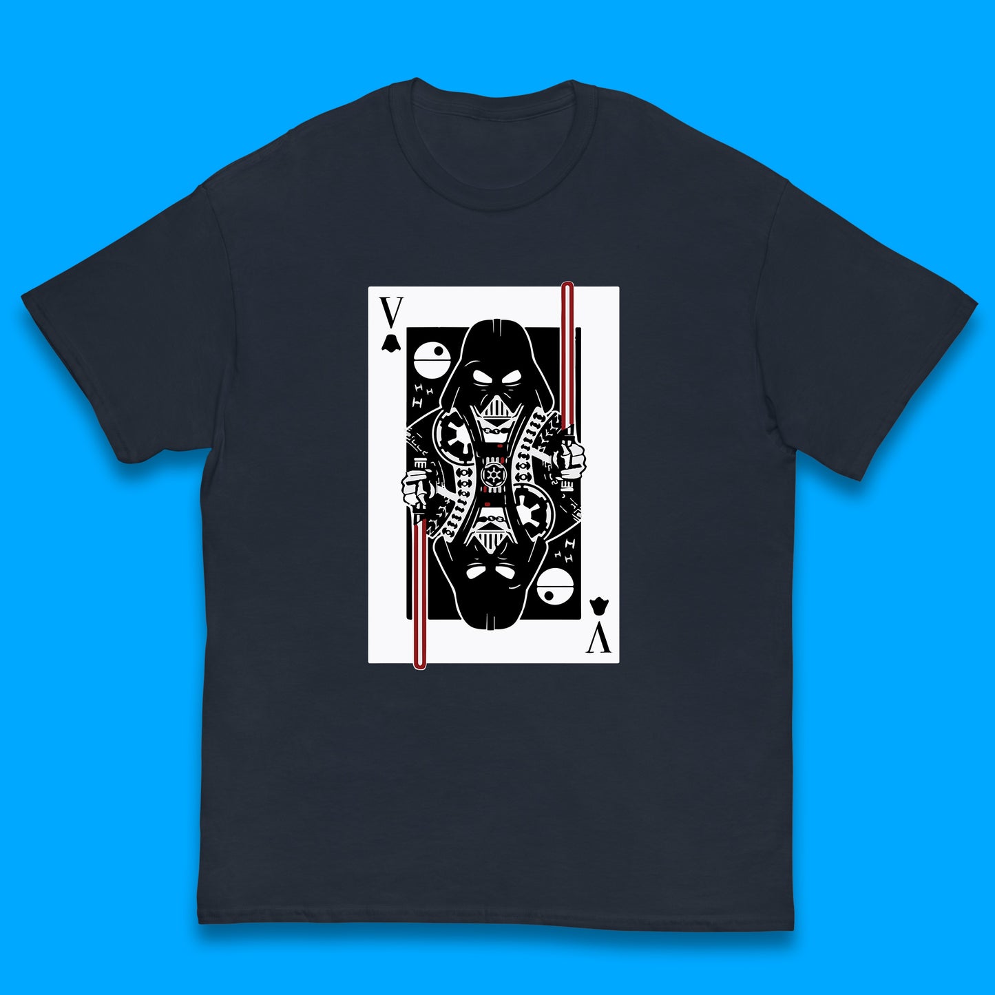 Star Wars Fictional Character Darth Vader Playing Card Vader King Card Sci-fi Action Adventure Movie 46th Anniversary Kids T Shirt