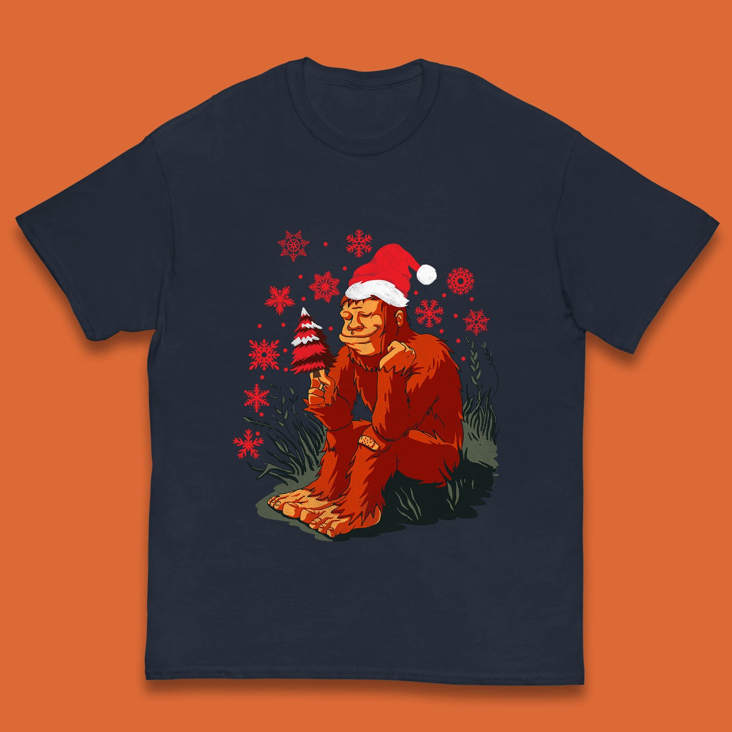 bigfoot christmas tree t shirt