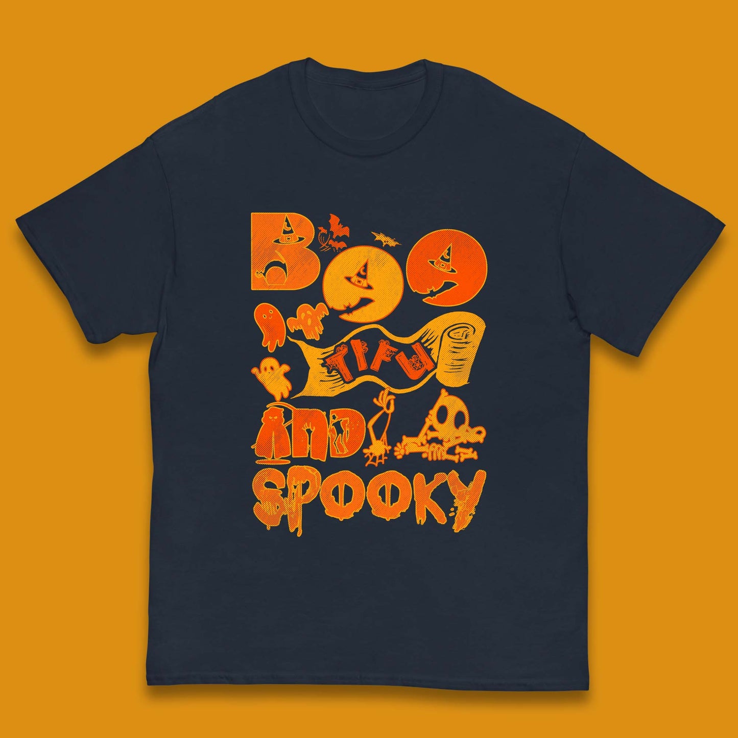 Boo Tiful and Spooky Halloween Horror Scary Boo Ghost Spooky Season Kids T Shirt