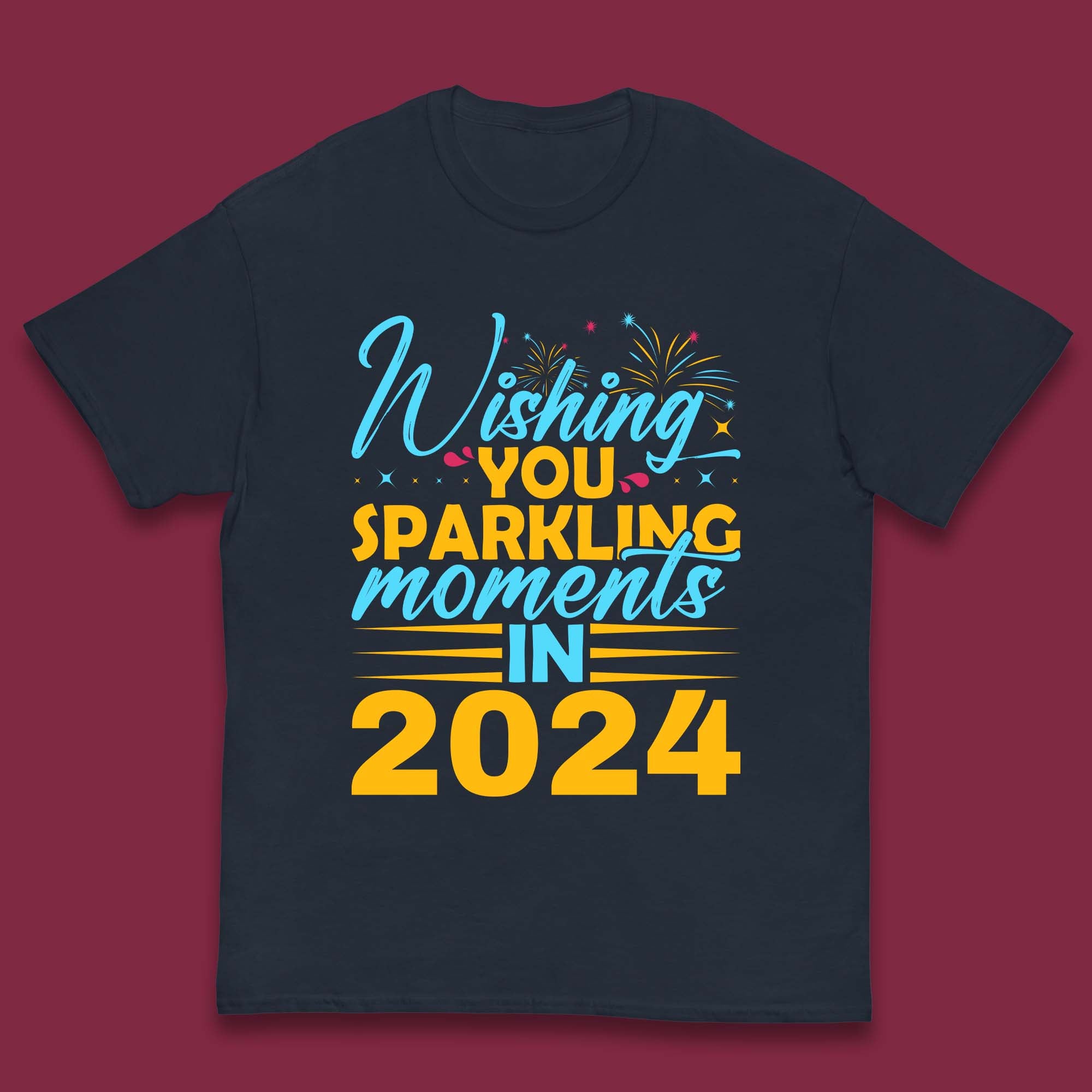 Wishing You Sparkling Moments In 2024 Kids T Shirt Spoofytees   Navy KidsT Shirt 3323deb0 3de9 412b 8b56 94ad4be05b70 