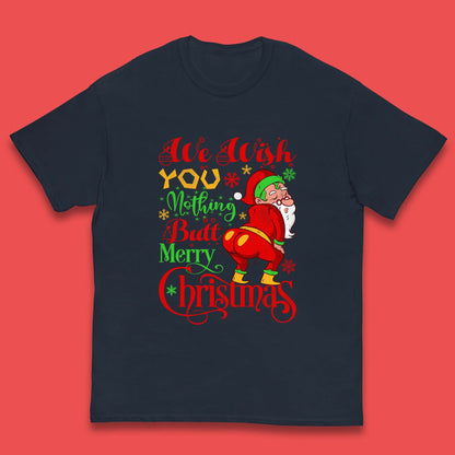 naughty santa christmas kids t shirt