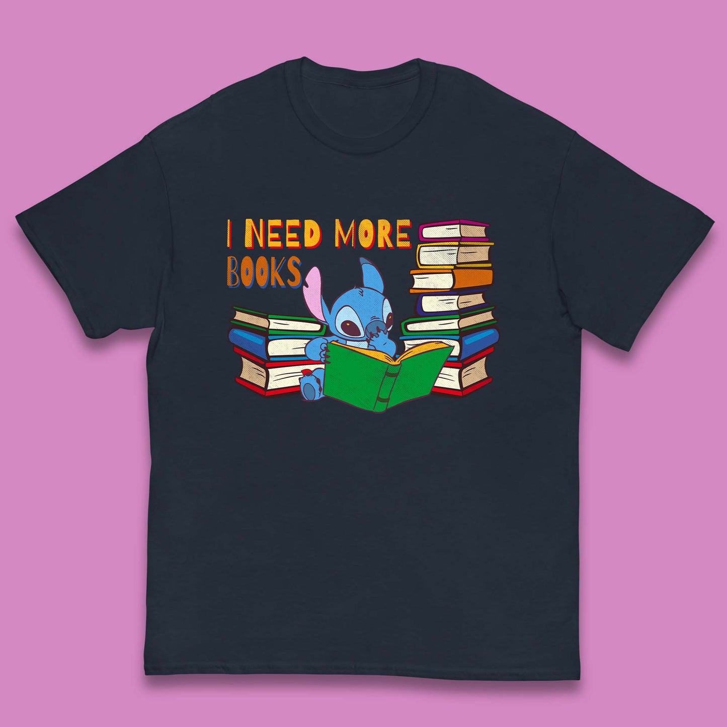 Stitch Reading A Book Kids T-Shirt