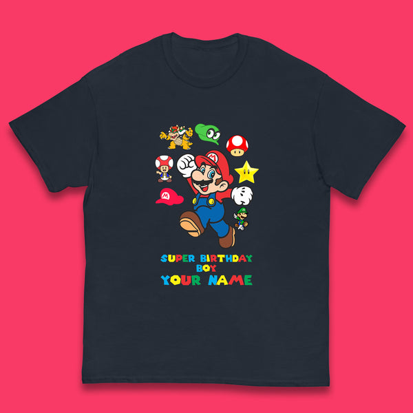 Personalised Super Mario Birthday T-Shirt | Super Mario Tops for Sale ...