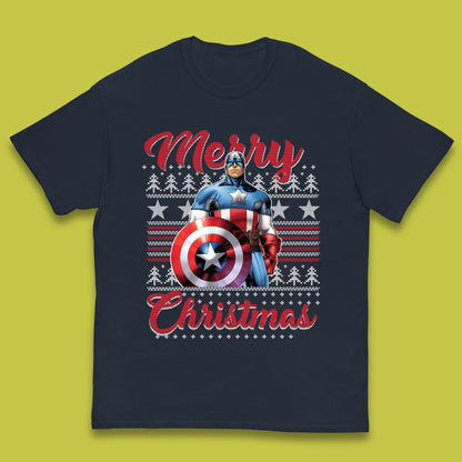 Captain America Christmas Kids T-Shirt