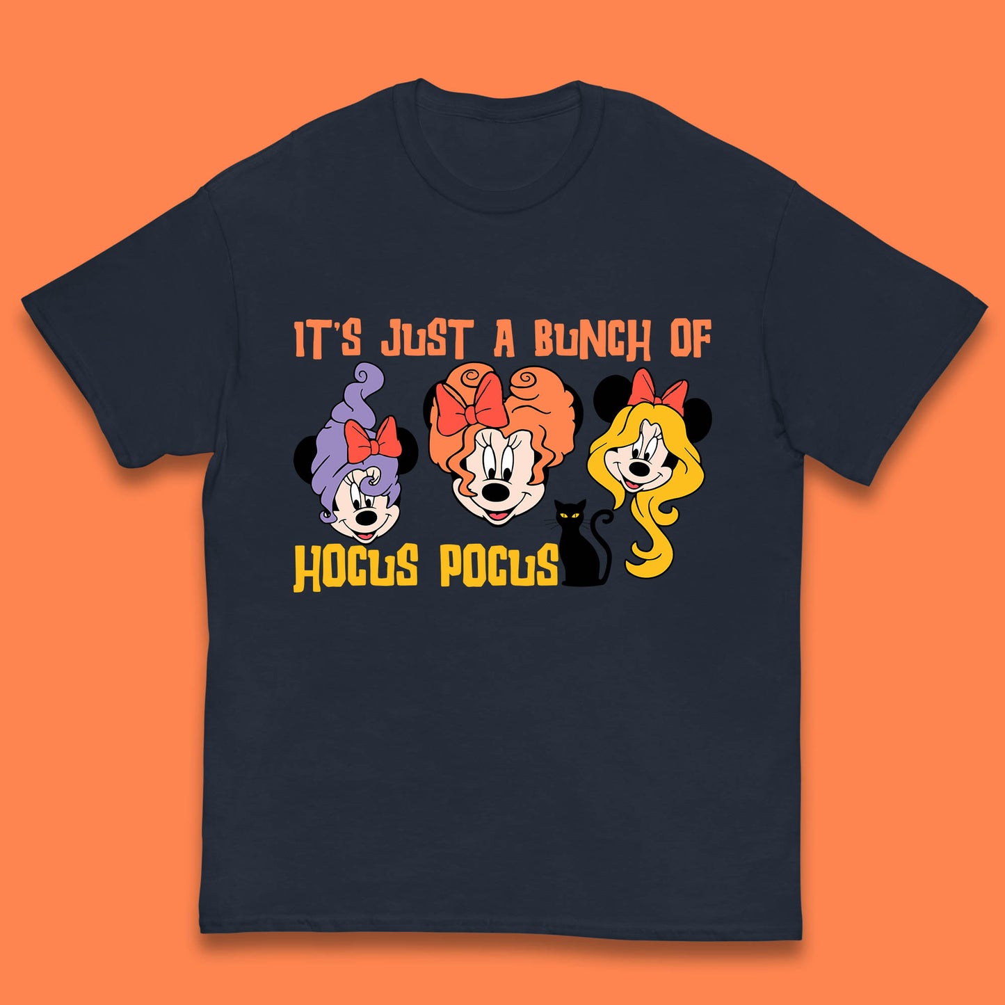 It's Just A Bunch Of Hocus Pocus Halloween Witches Minnie Mouse & Friends Disney Trip Kids T Shirt