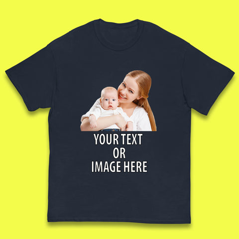 Personalized Custom Text Or Image Here, Custom Photo, Custom Business Logo, Add Your Own Text Customizable Kids T Shirt