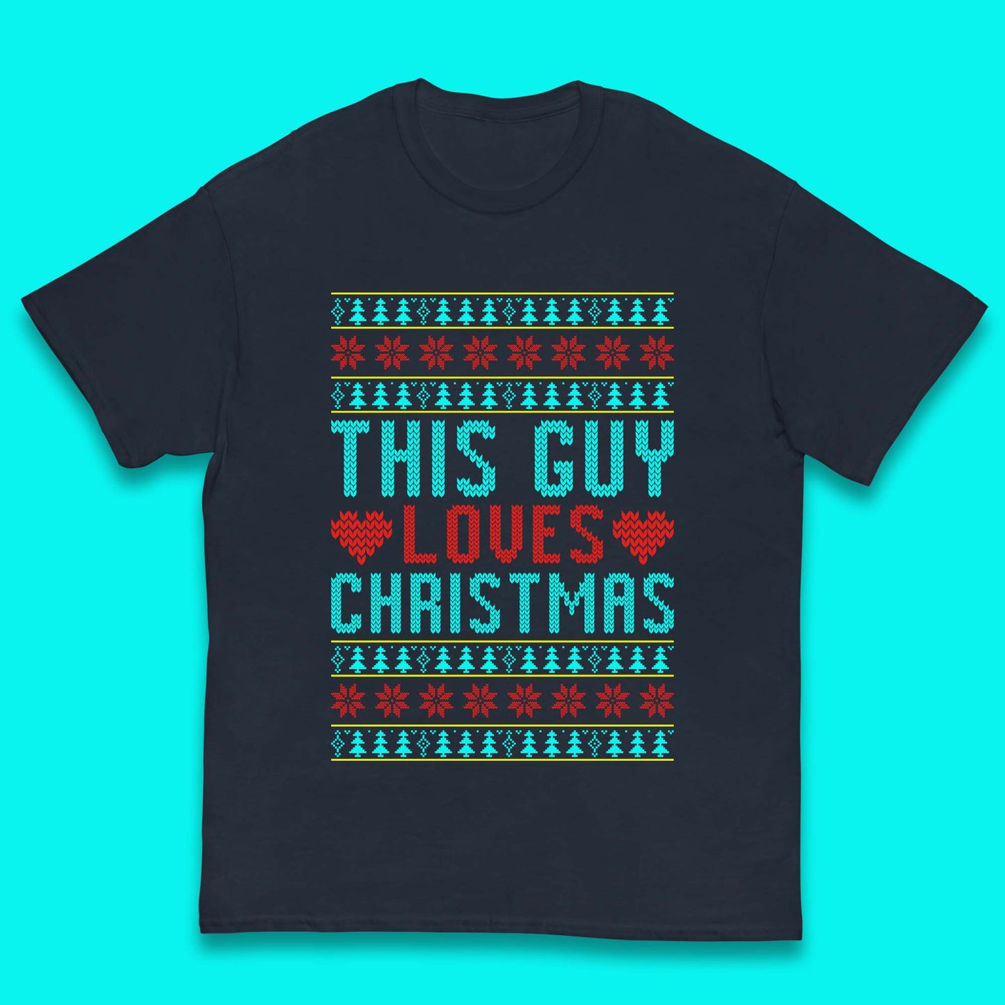 This Guy Loves Christmas Kids T-Shirt