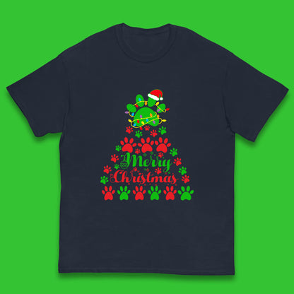 merry christmas paws tree t shirt