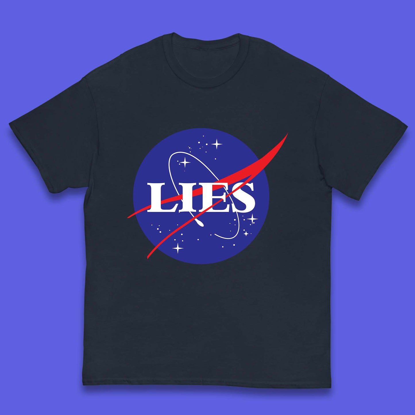 NASA Lies Logo Parody Kids T-Shirt