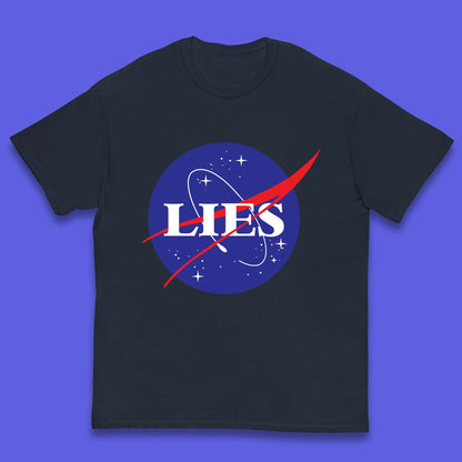 NASA Lies Logo Parody Kids T-Shirt