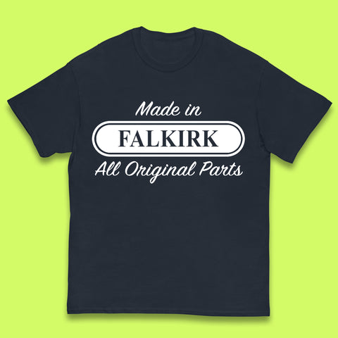 Made In Falkirk All Original Parts Vintage Retro Birthday Town In The Central Lowlands Of Scotland Gift Kids T Shirt