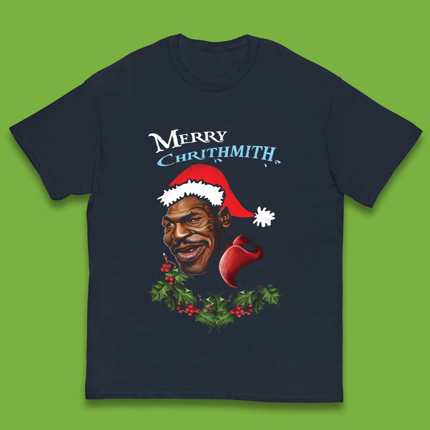 Mike Tyson Merry Chrithmith Kids T-Shirt