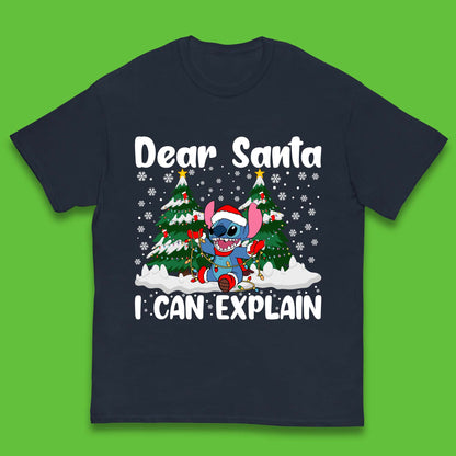 Santa Stitch Christmas Kids T-Shirt