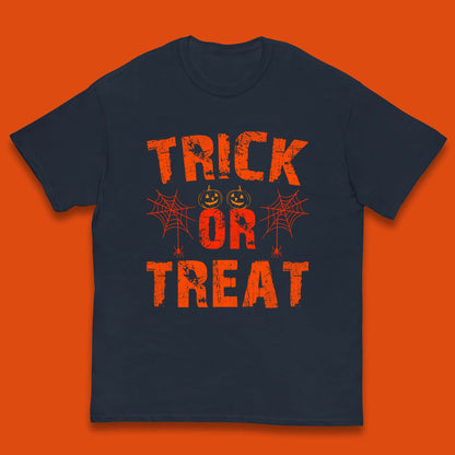 Trick Or Treat Happy Halloween Horror Scary Spooky Season Vibes Kids T Shirt