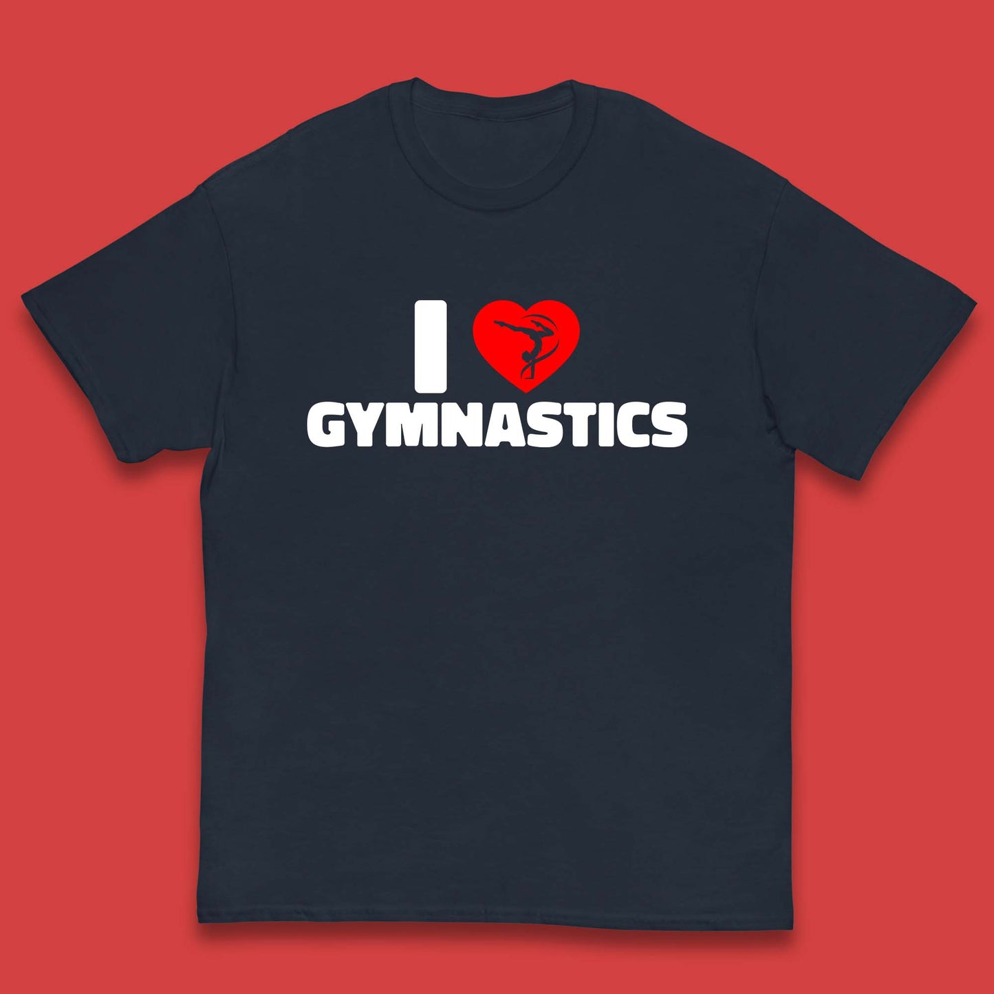 I Love Gymnastics Floor Exercises Sports Heart Gymnast Gymnastics Lover Kids T Shirt