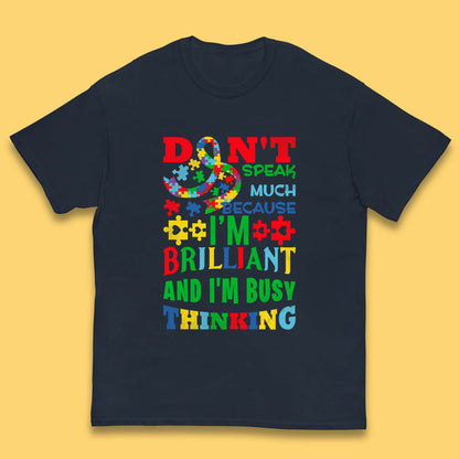 Autism Busy Thinking Kids T-Shirt