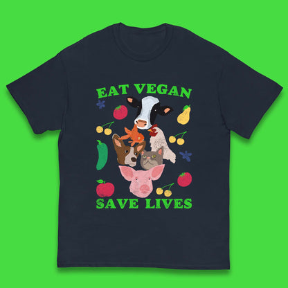 Eat Vegan Save Lives Kids T-Shirt