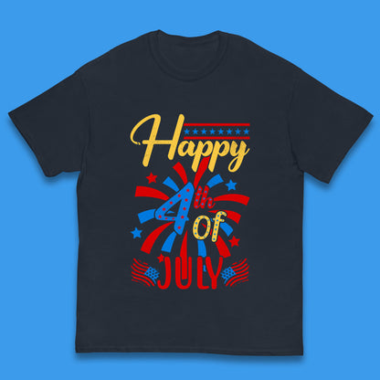 Happy 4th Of July USA Independence Day Celebration Patriotic Kids T Shirt