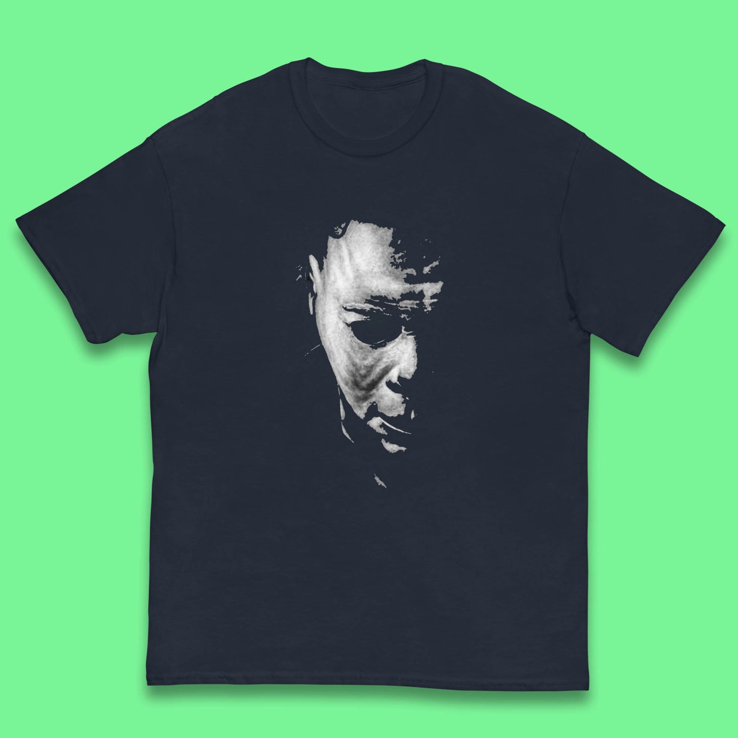 Michael Myers Face Halloween Horror Movie Character Kids T Shirt