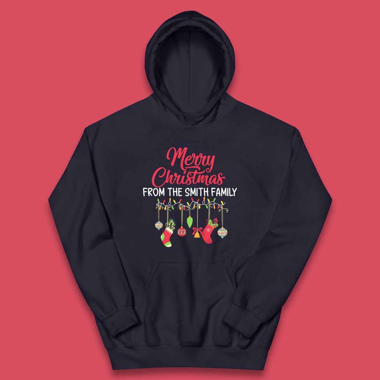 personalised merry christmas hoodie