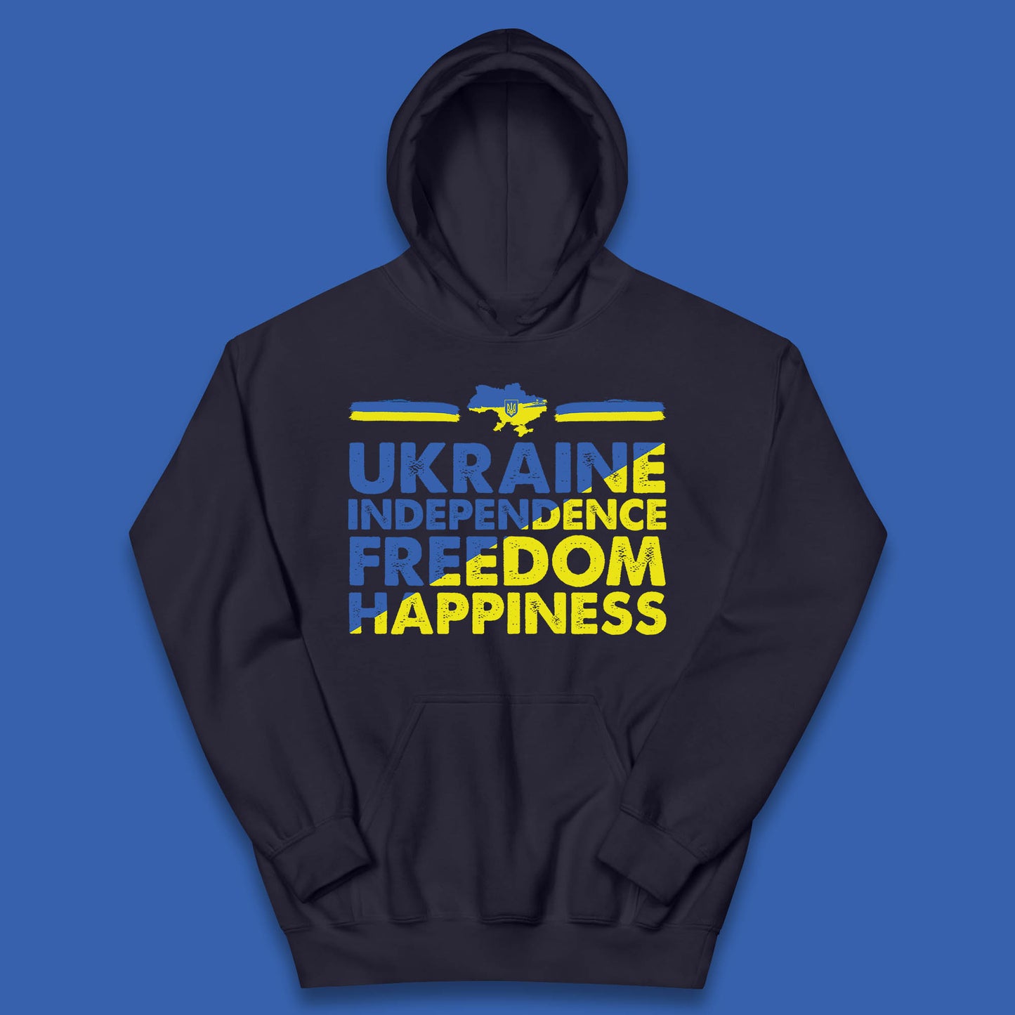 Ukraine Independence Freedom Happiness Proud Ukrainian Patriotic 24 August Independence Day Kids Hoodie