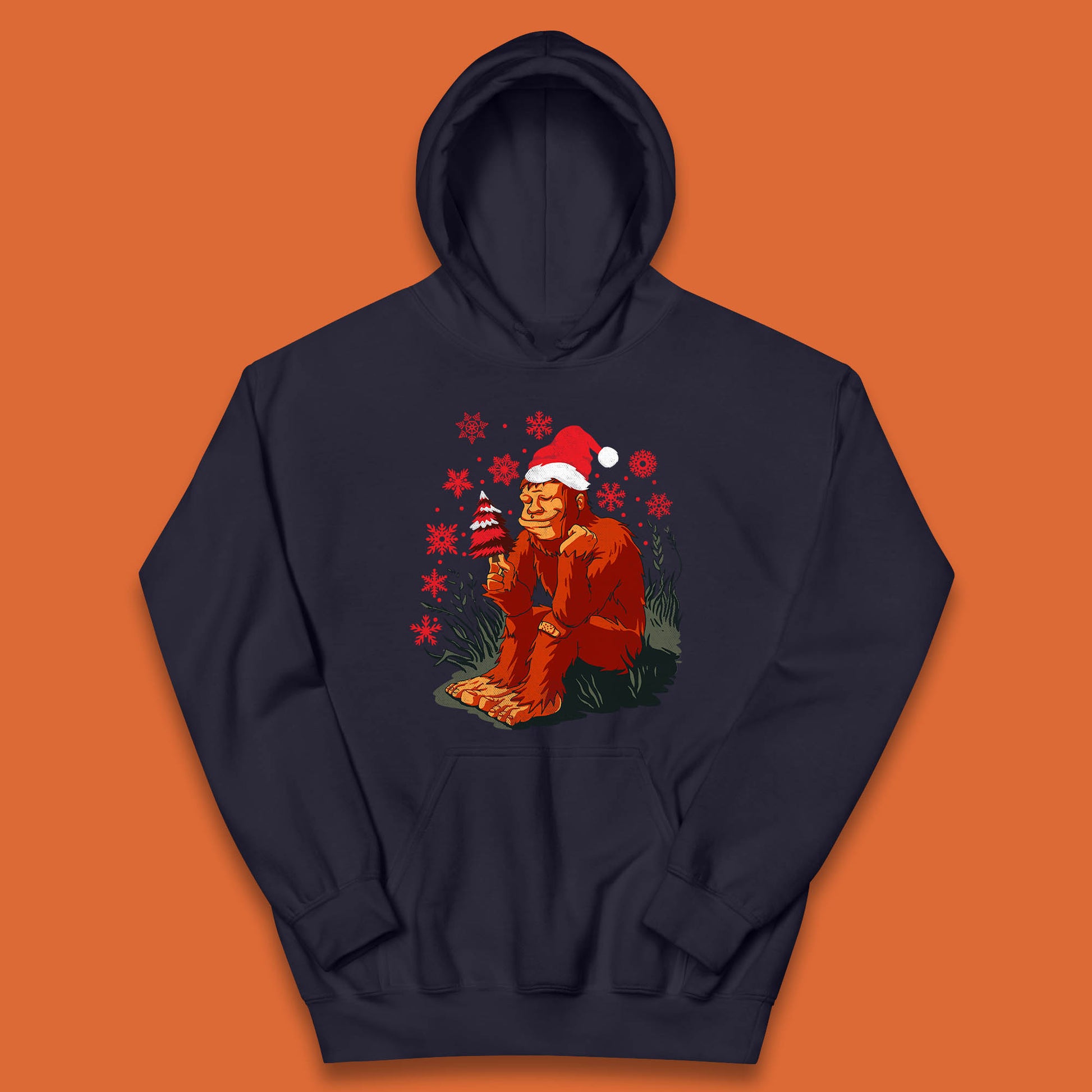 bigfoot christmas tree hoodie