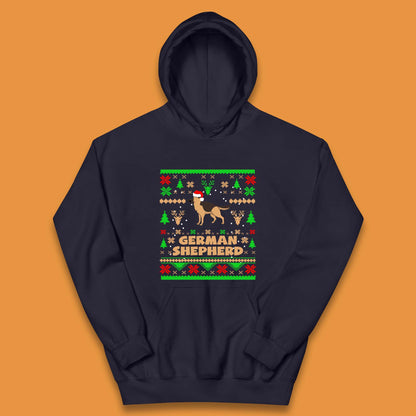 German Shepherd Dog Christmas Kids Hoodie