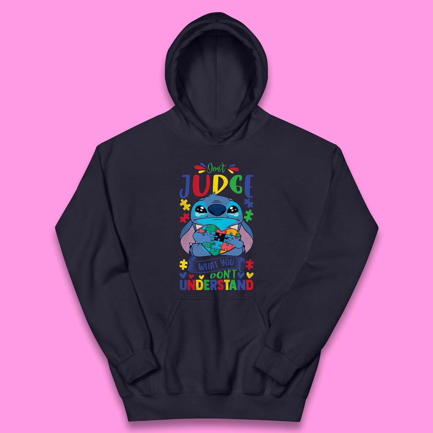 Autism Disney Stitch Kids Hoodie