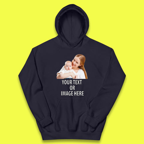 Personalized Custom Text Or Image Here, Custom Photo, Custom Business Logo, Add Your Own Text Customizable Kids Hoodie