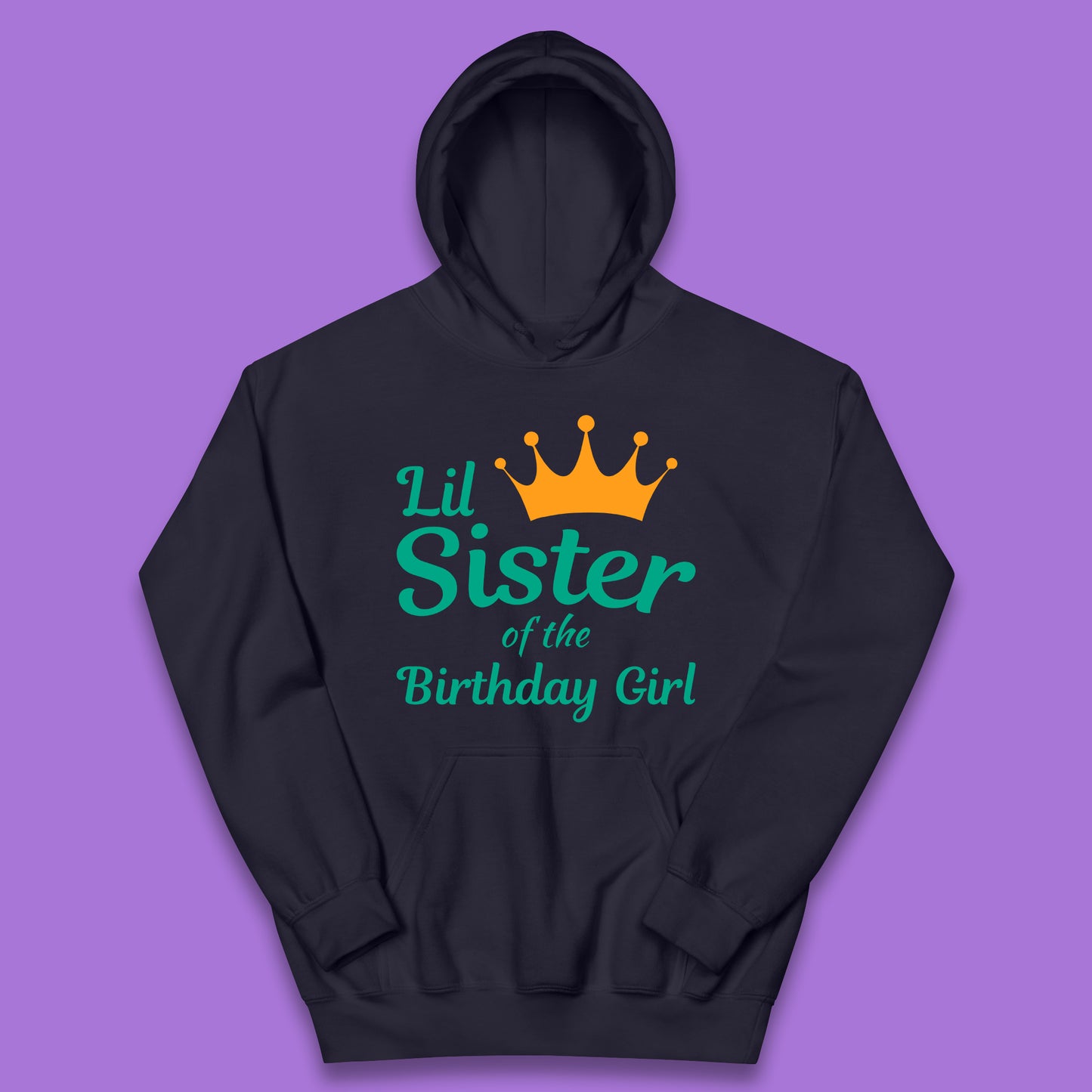 Lil Sister Of The Birthday Girl Kids Hoodie