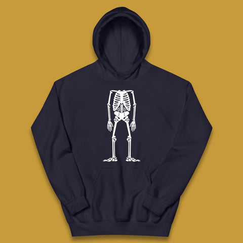 Skeleton Without Head Halloween Headless Skeleton Horror Scary Skull Kids Hoodie