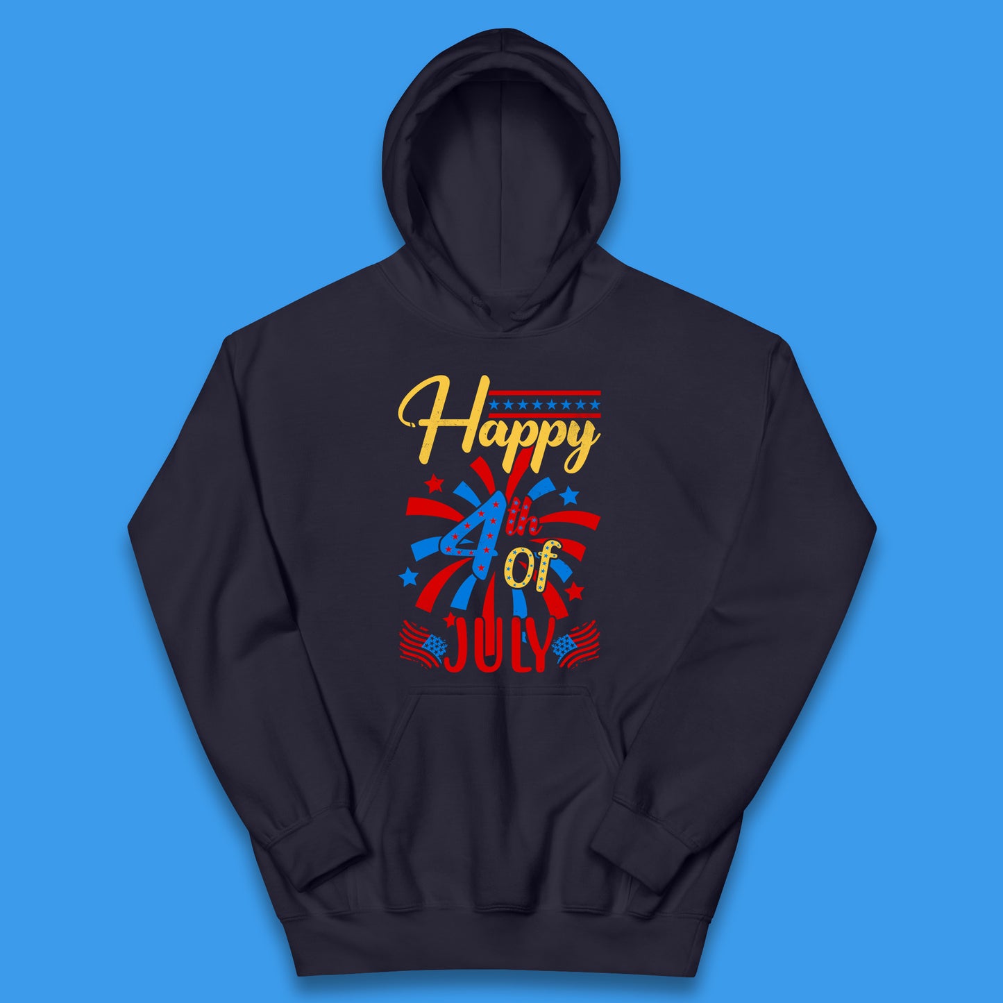 Happy 4th Of July USA Independence Day Celebration Patriotic Kids Hoodie