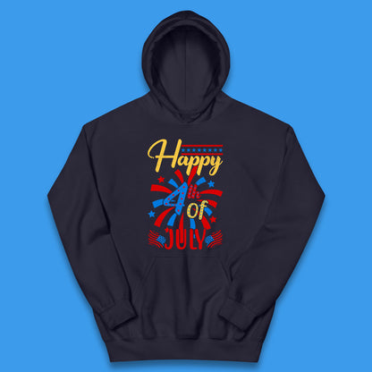 Happy 4th Of July USA Independence Day Celebration Patriotic Kids Hoodie