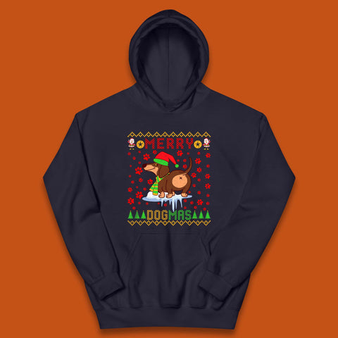 Merry Dogmas Christmas Kids Hoodie