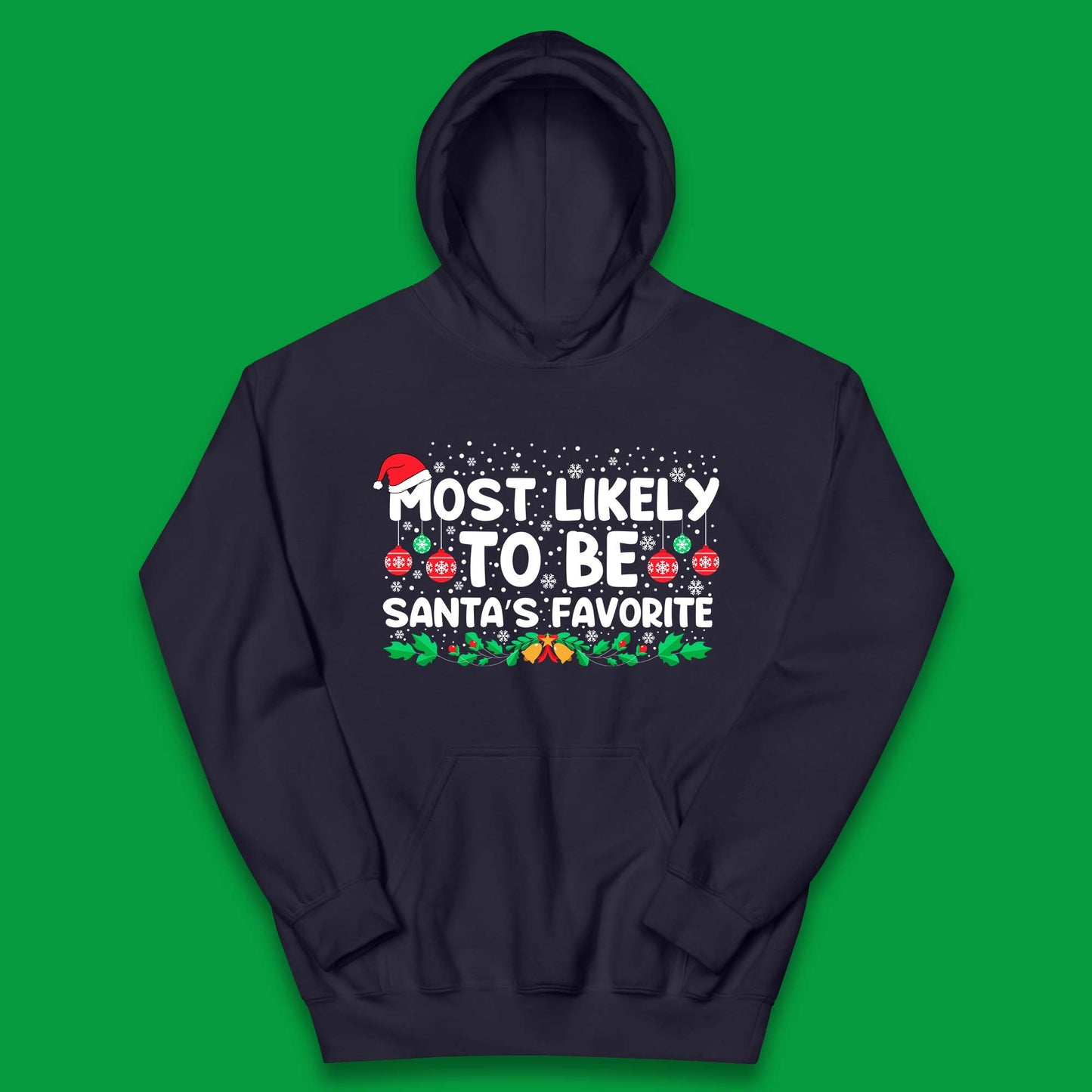 Santa's Favorite Christmas Kids Hoodie