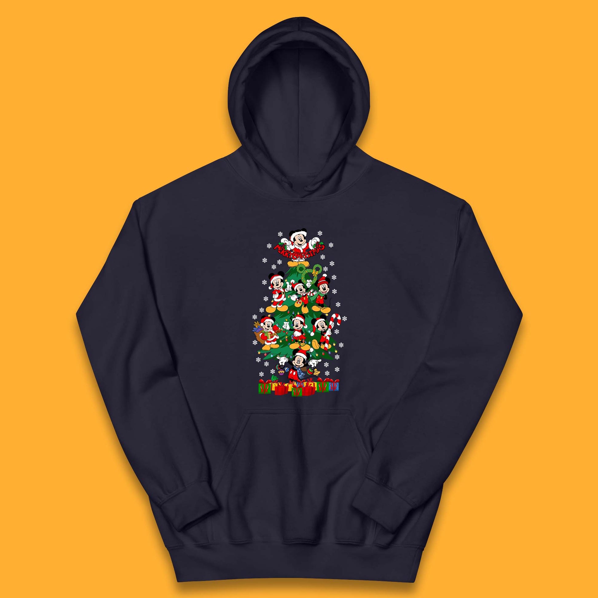 mickey mouse christmas tree hoodie