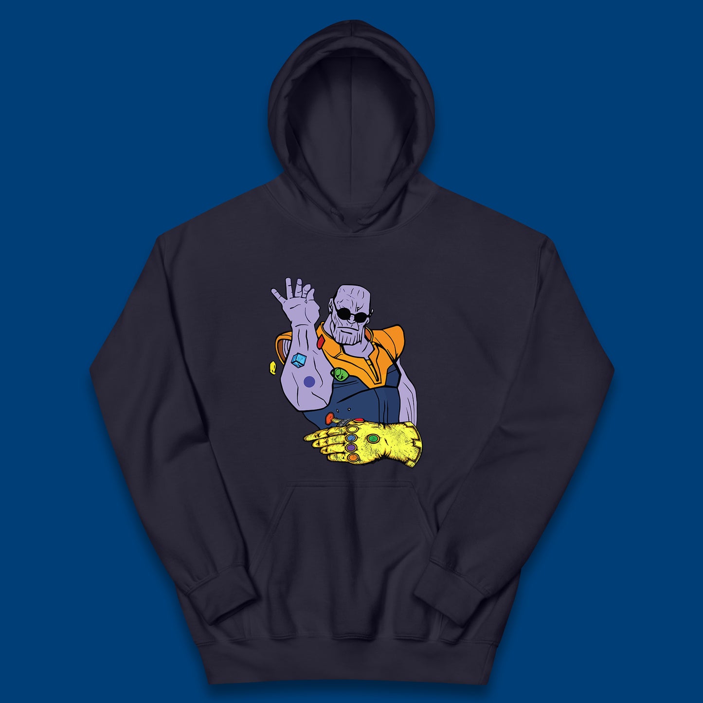 Thanos Infinity Stones Bae Avengers Infinity War Salt Bae Thanos Spoof Marvel Comics Infinity Gauntlet Kids Hoodie