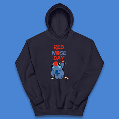 Red Nose Day Stitch Kids Hoodie