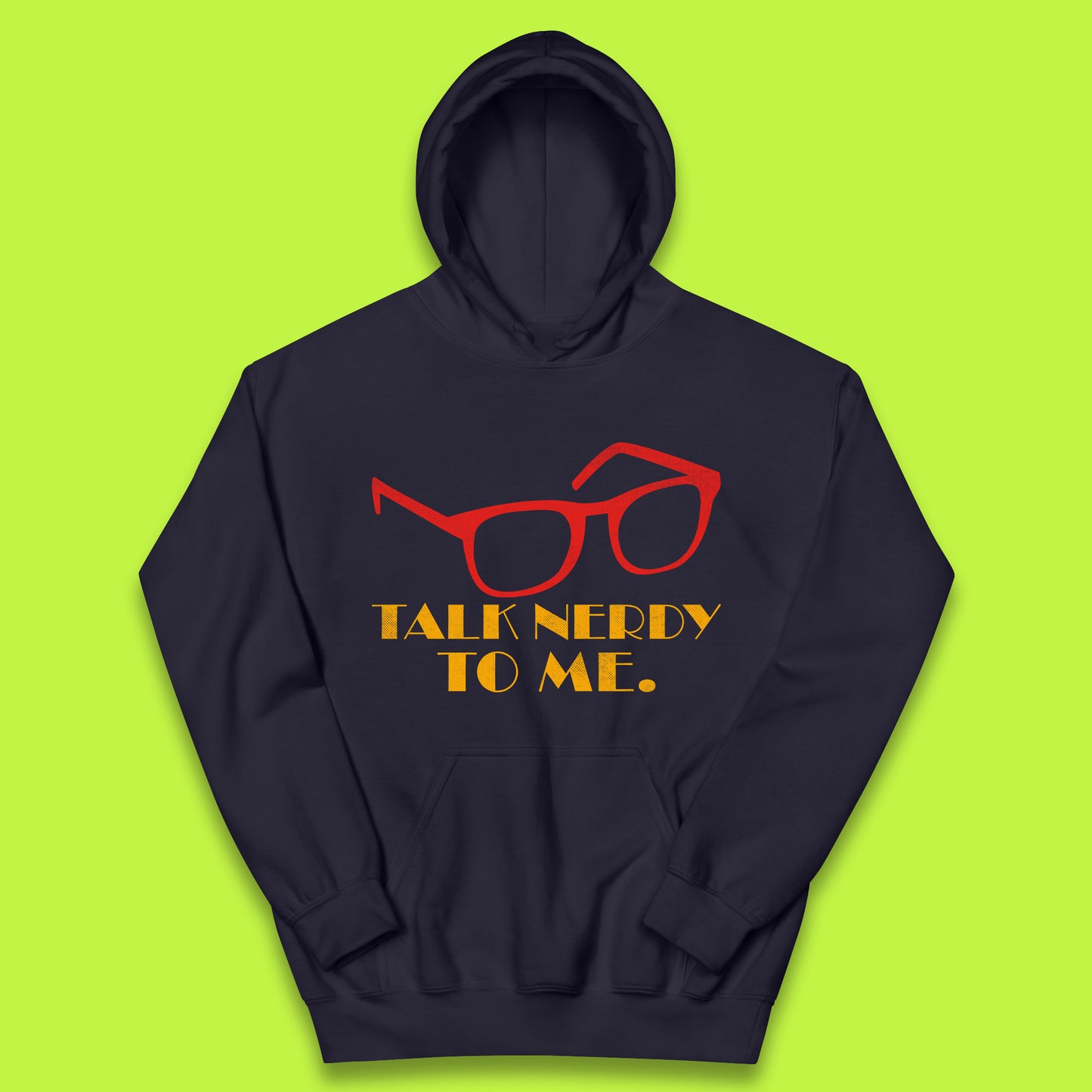 Talk Nerdy To Me Funny Geeky Nerd Glasses Coder Developer Programmer Book Lover Kids Hoodie