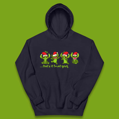 Grinch Stitch Christmas Kids Hoodie