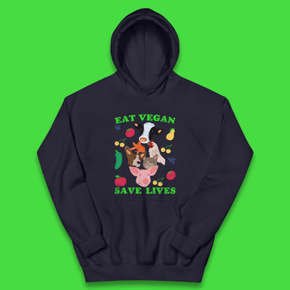 Eat Vegan Save Lives Kids Hoodie