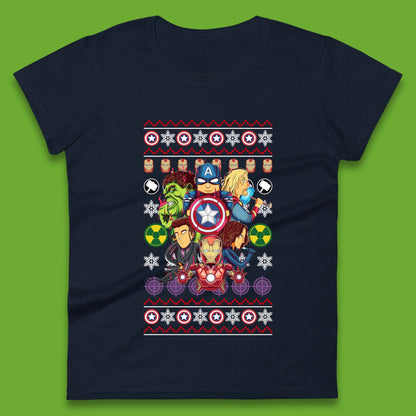 Christmas Avengers Superheroes Womens T-Shirt