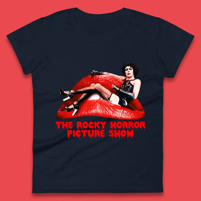 The Rocky Horror Show Halloween Horror Movie Red Lips Womens Tee Top