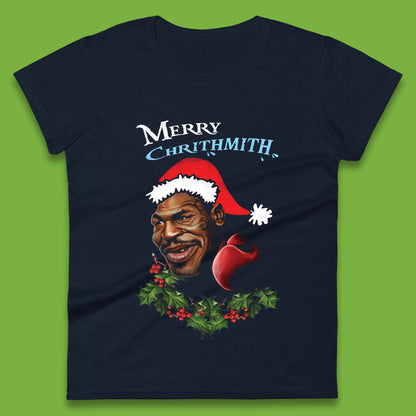 Mike Tyson Merry Chrithmith Womens T-Shirt