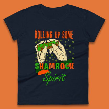 Rolling Up Some Shamrock Spirit Womens T-Shirt